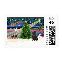 Christmas Magic Schipperke Postage Stamps