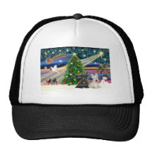 Christmas Magic Scottish Terriers (two) Hats