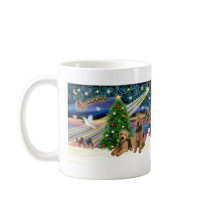 Christmas Magic - Two Airedales Coffee Mug