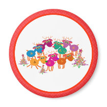 Christmas Magnets Key Chains Buttons: 7 Deers II by adellaandmella Christmas Magnets Key Chains Buttons: 7 Deers II
