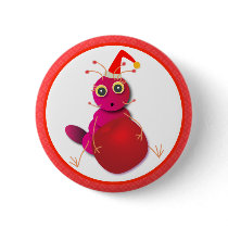 Christmas Magnets Key Chains Buttons: Red Ant by adellaandmella Christmas Magnets Key Chains Buttons: Red Ant
