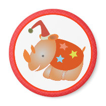 Christmas Magnets: Rhino by adellaandmella Christmas Magnets: Rhino