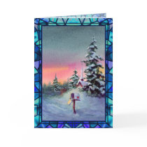 CHRISTMAS MAILBOX & STAINED GLASS by SHARON SHARPE cards