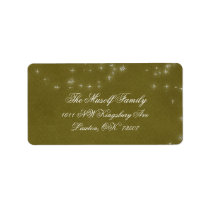 Christmas Mailing address labels sparkle green