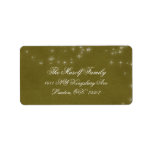 Christmas Mailing address labels sparkle green