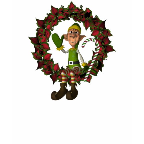 Christmas Male Elf On Wreath Funny Shirt shirt