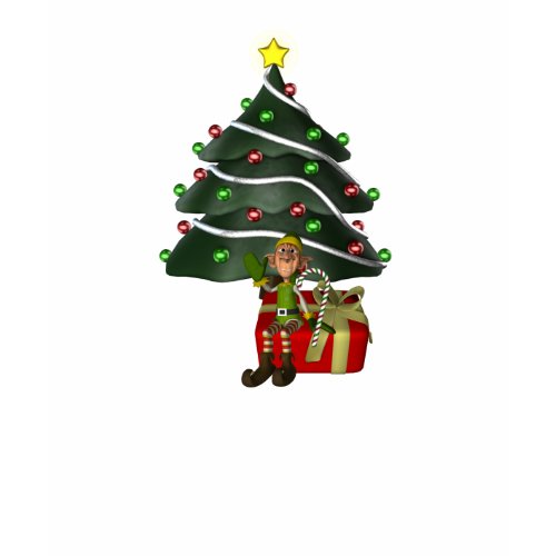 Christmas Male Elf Tree Present Funny T-Shirt shirt