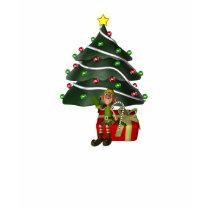 Christmas Male Elf Tree Present Funny T-Shirt by SmilinEyesTreasures Christmas Male Elf Tree Present Funny T-Shirt