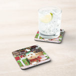 Christmas - Maltese X - Charlie Beverage Coasters