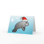 Christmas Manatee Santa