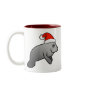 Christmas Manatee Santa Two-Tone Mug
