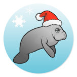 Christmas Manatee Santa