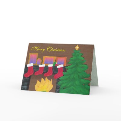 Christmas Mantle Card by Customizables