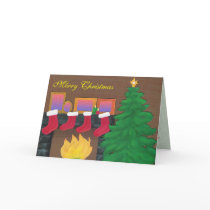 Christmas Mantle Card by Customizables Christmas Mantle Card