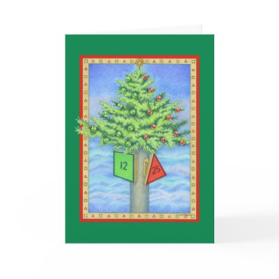 Christmas Marker Greeting Card by BarbaraBayerArt