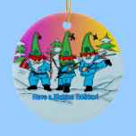 Christmas Martial Arts Elves Ornament ornaments