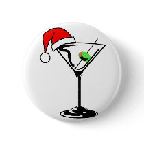 Christmas Martini buttons