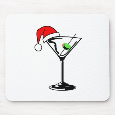 Christmas Martini mousepads