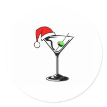 Christmas Martini Sticker