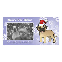 Christmas Mastiff / Bullmastiff Photo Card Template