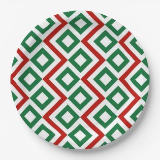 Christmas Meander 9 Inch Paper Plate