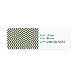 Christmas Meander return address label