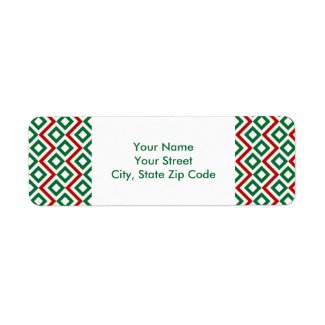 Christmas Meander return address label
