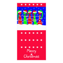 Christmas Meows Designed Book Mark Customized Photo Card