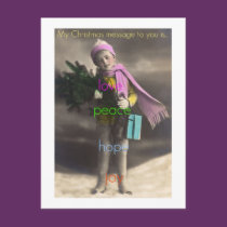 christmas message of love postcards
