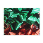 Christmas Metallic Foil Bows (Green & Red) postcards