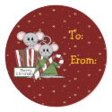 Christmas Mice Gift Tags stickers