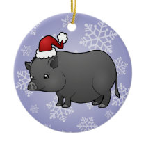 Christmas Miniature Pig Ornament