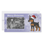 Christmas Miniature Pinscher / Manchester Terrier Customized Photo Card