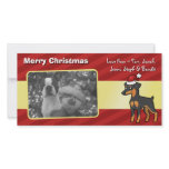 Christmas Miniature Pinscher / Manchester Terrier Customized Photo Card