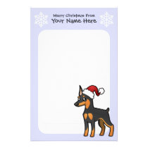 Christmas Miniature Pinscher / Manchester Terrier Stationery Design