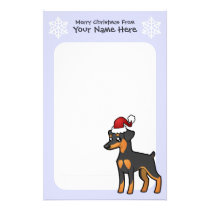 Christmas Miniature Pinscher / Manchester Terrier Stationery Design