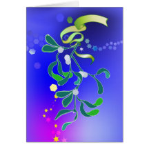christmas mistletoe card