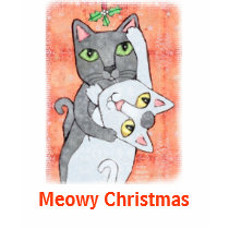 Christmas Mistletoe Cats t-shirts