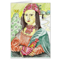 Christmas Mona cards by prawny Christmas Mona cards