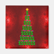 Christmas Money Tree Fridge Magnets