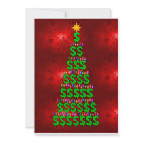 Christmas Money Tree Invitations