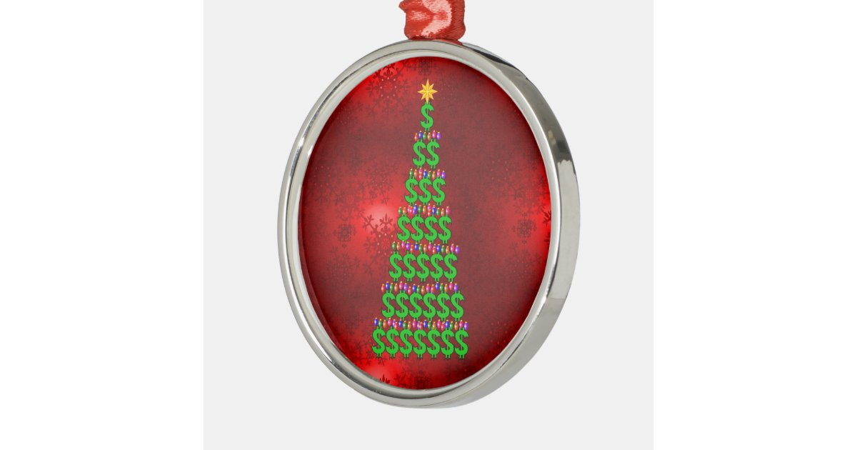 Christmas Money Tree Metal Ornament Zazzle