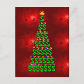 Christmas Money Tree postcard