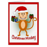 Christmas Monkey Card