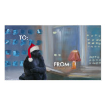 Christmas Monkey Gift Tag business cards