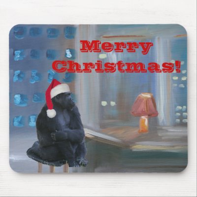 "Christmas Monkey" mousepads