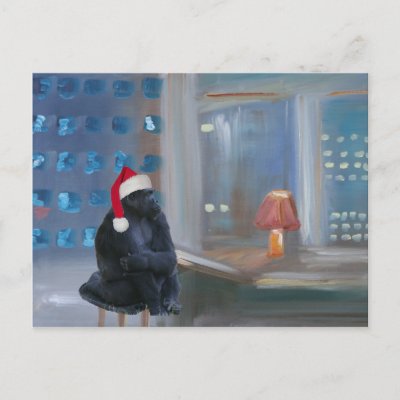 "Christmas Monkey" postcards