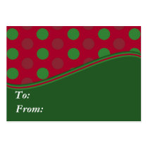 Christmas Monogram Gift Labels business cards