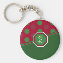 Christmas Monogram Key Chain