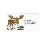 Christmas Moose Adress Labels/ Gift Labels